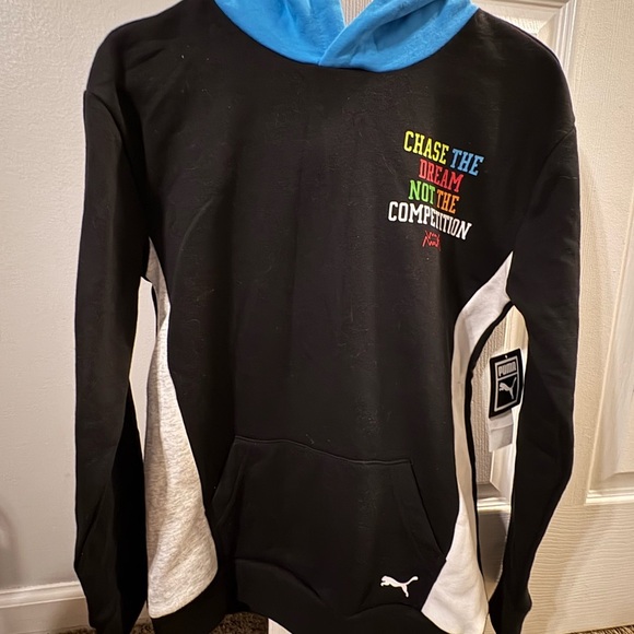 Puma Other - NWT Puma Kids Black Hoodie with Blue Hood NWT #christmas #gift